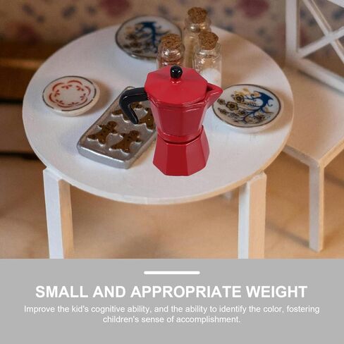 Ciieeo Miniature Espresso Pot Dollhouse Kitchen Accessory Realistic Tiny Coffee Maker Model for Mini Home Decor in Saudi Arabia