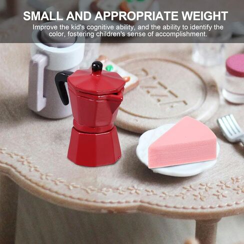 Ciieeo Miniature Espresso Pot Dollhouse Kitchen Accessory Realistic Tiny Coffee Maker Model for Mini Home Decor in Saudi Arabia