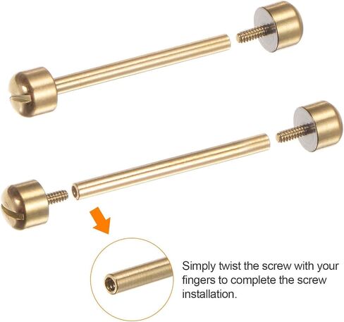 HARFINGTON Watch Screw Tube Rod Stainless Steel Watch Strap Pins with Slotted Screwdriver in Saudi Arabia