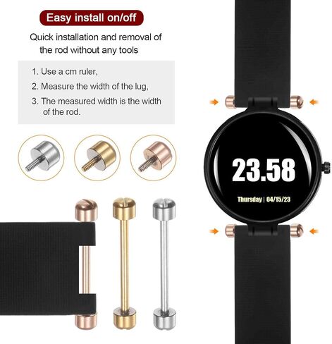 HARFINGTON Watch Screw Tube Rod Stainless Steel Watch Strap Pins with Slotted Screwdriver in Saudi Arabia