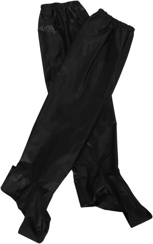 BESPORTBLE Men's Waterproof Rain Pants Set for Motorcycle Waterproof Oxford Cloth Rain Gear Anti-Skid Features for Outdoor Activities Black in Saudi Arabia