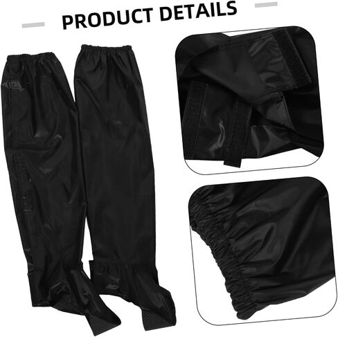 BESPORTBLE Men's Waterproof Rain Pants Set for Motorcycle Waterproof Oxford Cloth Rain Gear Anti-Skid Features for Outdoor Activities Black in Saudi Arabia