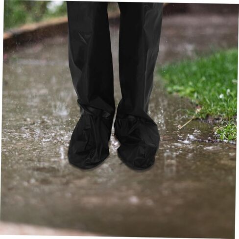 BESPORTBLE Men's Waterproof Rain Pants Set for Motorcycle Waterproof Oxford Cloth Rain Gear Anti-Skid Features for Outdoor Activities Black in Saudi Arabia