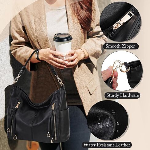 Chase Chic Hobo Bag for Women, PU Ladies Purse Handbags Trendy Crossbody Shoulder Bucket Bag for Work,Travel in Kuwait