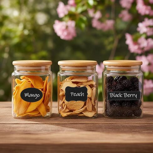 372Pcs Labels for Jars, Chalkboard Labels with 2 Chalk Marker, Waterproof Reusable Chalk Sticker Label for Containers Storage Jars, Bottles Organize Your Home & Kitchen in Kuwait
