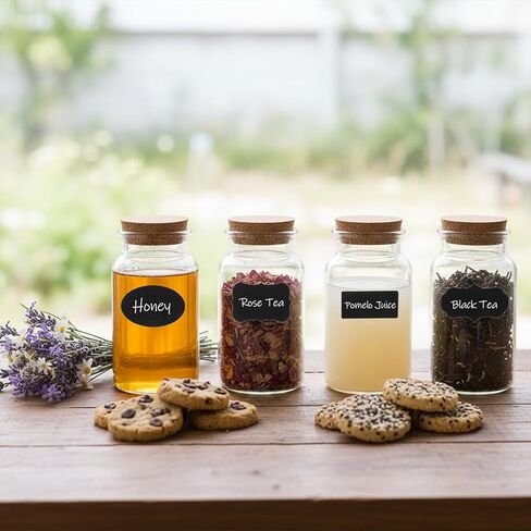 372Pcs Labels for Jars, Chalkboard Labels with 2 Chalk Marker, Waterproof Reusable Chalk Sticker Label for Containers Storage Jars, Bottles Organize Your Home & Kitchen in Kuwait