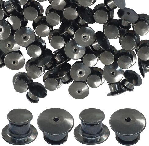 60 قطعة من دبابيس القفل - حافظات دبابيس معدنية سوداء لصنع المجوهرات، وظهر مشبك للدبابيس، ودبابيس المينا، والحرف اليدوية in Kuwait