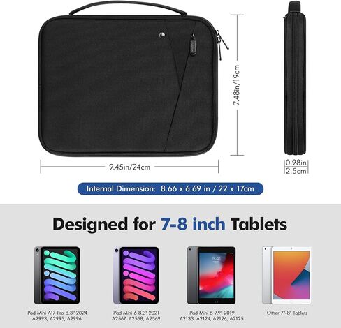 MoKo 13-14 Inch Laptop Sleeve Bag Carrying Case with Handle, Padded Protective Travel Bag for New 13-inch Mac Air/Pro M4, 14" MacBook Pro M3/M2/M1, 13“ MacBook Air M3/M2/M1, Black in Saudi Arabia