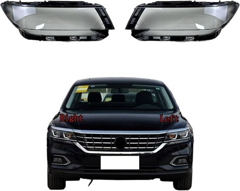 Headlamp Cover Transparent Headlight Lens Plexiglass Replace Original Lampshade Compatible For Volkswagen VW Passat 2019 2020 2021 Low(Low Right) in Saudi Arabia