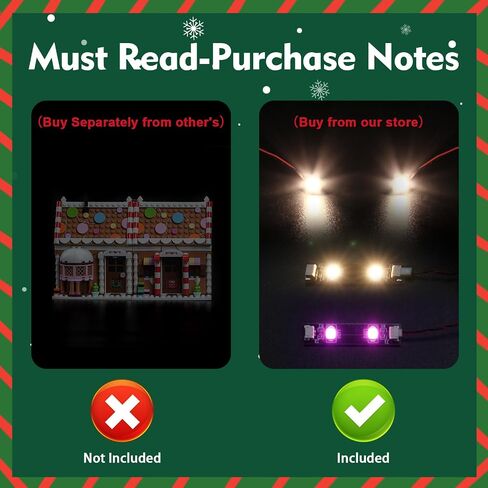 طقم إضاءة LED BrickBling متوافق مع Lego Festive Gingerbread House، إضاءة زخرفية متوافقة مع Lego 40809 (باستثناء الطراز) (الإصدار الكلاسيكي) in Saudi Arabia