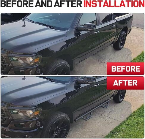 لوحات الجري متوافقة مع 2007-2018 Chevy Silverado/Gmc Sierra 1500 Crew Cab، 07-19 Silverado/Sierra 2500HD 3500HD، خطوات جانبية منسدلة 4.5 بوصة. in Kuwait