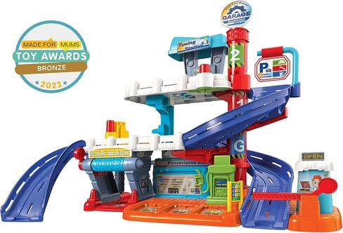 VTech Toot-Toot Drivers Fix & Fuel Garage، مسارات سيارات للأطفال مع أضواء وأصوات، لعبة موسيقية، مناسبة للأولاد والبنات 12 شهرًا، 2، 3، 4 سنوات فما فوق، النسخة الإنجليزية in Saudi Arabia