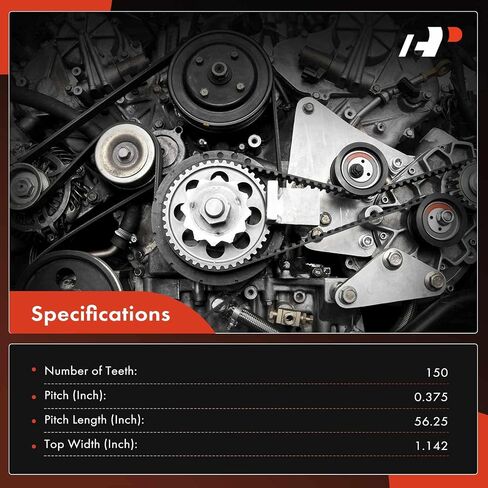 A-Premium Engine Timing Belt Compatible with Dodge Avenger Neon 1995-1999 & Chrysler Sebring 1995-1999 & Mitsubishi Eclipse 1995-1999 & Eagle Talon 1995-1998 & Plymouth Neon 1995-1999, 2.0L in Saudi Arabia