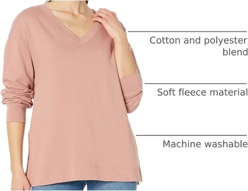 GAP Women's Fleece Oversized V-Neck Tunic Top Shirt in Saudi Arabia