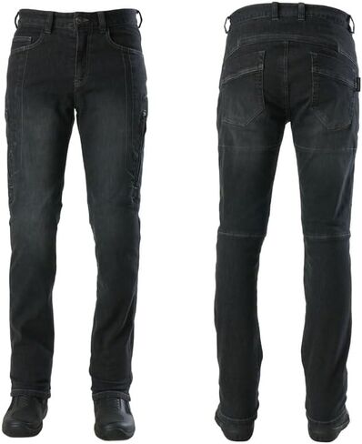 Basic Fit Vented Motorcycle Pants for Men - Korean Made Aramid Lined Protective Jeans with CE Armor MJ-1617-2 in Saudi Arabia