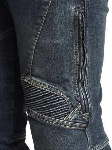 Accordion Jogger Motorcycle Pants for Men - Korean Made Aramid Lined Protective Jeans with CE Armor MJ-1604-2 in Saudi Arabia
