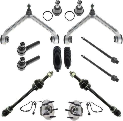 Front Ball Joint Tie Control Arm Rod Wheel Bearing Suspension Kit 14pcs for Dodge for Ram 1500 2002-2005 in Saudi Arabia