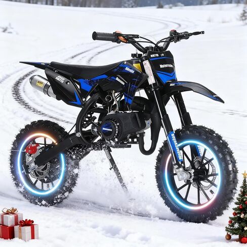cdar 50cc Kids Dirt Bike, Gas Dirt Bike Up to 25 MPH, Mini Bike Easy Pull Start, Off Road Mini Motorcycle, Gas Motocross Bike for Outdoor Riding, Max Load 330 LBS in Saudi Arabia