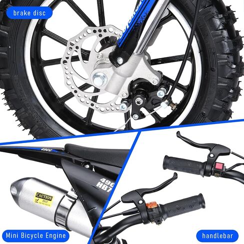 cdar 50cc Kids Dirt Bike, Gas Dirt Bike Up to 25 MPH, Mini Bike Easy Pull Start, Off Road Mini Motorcycle, Gas Motocross Bike for Outdoor Riding, Max Load 330 LBS in Saudi Arabia