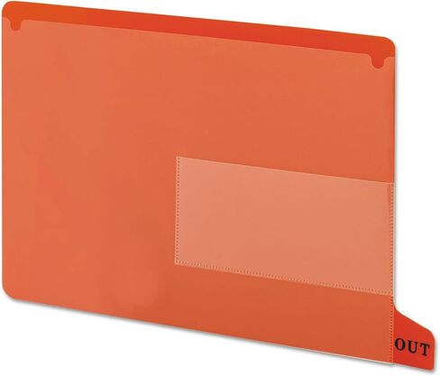 Smead 61950 Colored Poly Out Guides with Pockets Poly Letter Red 25/Box in Saudi Arabia