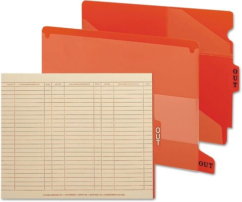 Smead 61950 Colored Poly Out Guides with Pockets Poly Letter Red 25/Box in Saudi Arabia