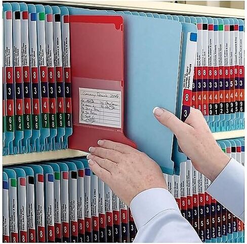 Smead 61950 Colored Poly Out Guides with Pockets Poly Letter Red 25/Box in Saudi Arabia