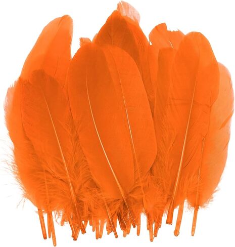 PATIKIL 6-8 Inch(15-20 Cm) Feathers, 100 Pack Long Artificial Goose Feather Dream Catcher DIY Natural Goose Women Hats Trimming for Wedding Party Crafts, Black in Saudi Arabia