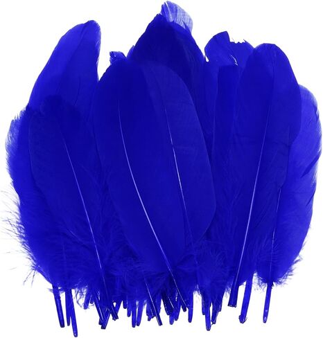 PATIKIL 6-8 Inch(15-20 Cm) Feathers, 100 Pack Long Artificial Goose Feather Dream Catcher DIY Natural Goose Women Hats Trimming for Wedding Party Crafts, Black in Saudi Arabia