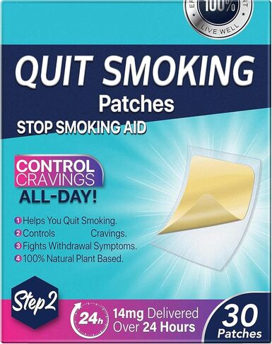 Quit Smoking Nicotine Patches, Step 1 Nicotine Transdermal System Patch, 21mg, 30Count, Smoking Aid to Help Quit Smoking. in Saudi Arabia