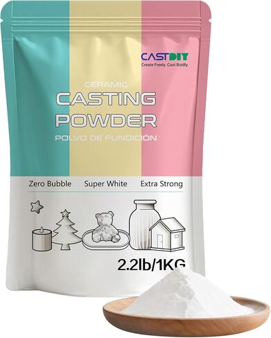 Casting Powder 1 kg, Zero Bubbles, Super White, Super Hard, Odorless, Plaster Gypsum Powder for Silicone Molds, 30 Minutes Demold, Suitable for Handicrafts, Decorations, Plaster Statues, DIY in Saudi Arabia
