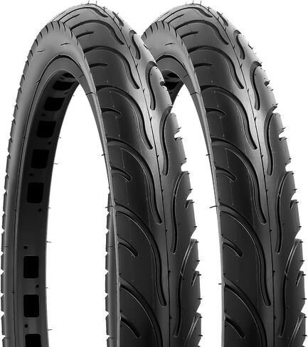 إطارات دراجة YunSCM مقاس 20 بوصة 20 X 2.50/64-406 60TPI و20 بوصة صمام شريدر لأنابيب الدراجة مع شريطين حافة متوافق مع إطارات وأنابيب الدراجة/الدراجات 20X2.40 20X2.50 20X2.60 (Y-1125) in Saudi Arabia