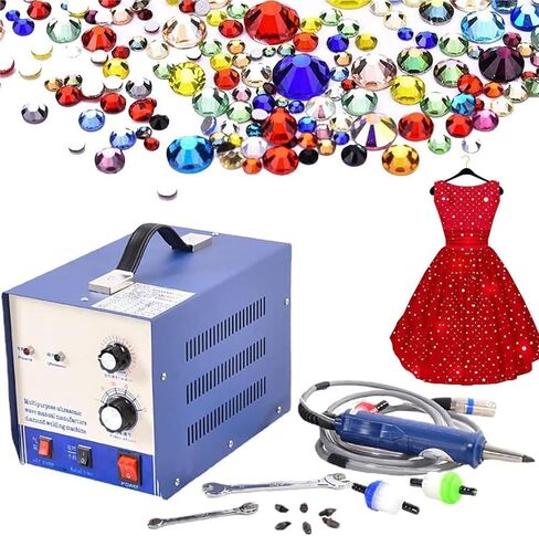 300w 110v 220v 80pcs/Min Hotfix Rhinestone Applicator,Rhinestone Setter,Applicator Toolkit,Ultrasonic Pearl Setting Machine,No Need Glue,for Clothes,Shoes,Decorations,Greeting Cards in Saudi Arabia