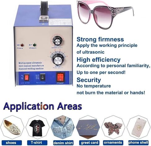 300w 110v 220v 80pcs/Min Hotfix Rhinestone Applicator,Rhinestone Setter,Applicator Toolkit,Ultrasonic Pearl Setting Machine,No Need Glue,for Clothes,Shoes,Decorations,Greeting Cards in Saudi Arabia