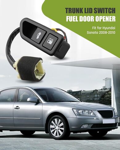 غطاء صندوق السيارة ومفتاح فتح باب الوقود مناسب لشركة Hyundai Sonata 2008 2009 2010، زر تحرير المقبض، استبدال 935553K500 93555-3K500، أسود in Kuwait