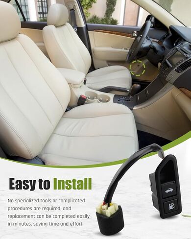 غطاء صندوق السيارة ومفتاح فتح باب الوقود مناسب لشركة Hyundai Sonata 2008 2009 2010، زر تحرير المقبض، استبدال 935553K500 93555-3K500، أسود in Kuwait
