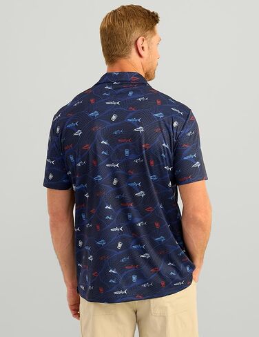 HUK Men's Pursuit Pattern, Performance Short Sleeve Polo Shirt in Kuwait