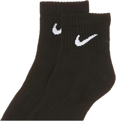 Nike Everyday Lightweight Ankle Training Socks (3 Pair) (Black/White, L) in Saudi Arabia