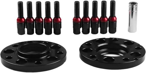 Widening dedicated 15mm 5x120mm 72.56mm Hubcentric Wheel Spacers M14x1.25 Tapered Bolts Fit For BMW F Series F10 F12 F13 F01 F02 F30 Control upgrade(Black bolts) in Saudi Arabia