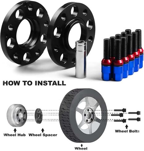 Widening dedicated 15mm 5x120mm 72.56mm Hubcentric Wheel Spacers M14x1.25 Tapered Bolts Fit For BMW F Series F10 F12 F13 F01 F02 F30 Control upgrade(Black bolts) in Saudi Arabia