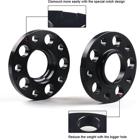 Widening dedicated 15mm 5x120mm 72.56mm Hubcentric Wheel Spacers M14x1.25 Tapered Bolts Fit For BMW F Series F10 F12 F13 F01 F02 F30 Control upgrade(Black bolts) in Saudi Arabia