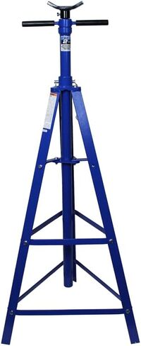 حامل ثلاثي القوائم للسيارات تحت الرافعة من K Tool International XD61002 بسعة 2 طن للكراجات ومحلات التصليح والأعمال اليدوية، 4000 رطل. السعة، نطاق الدعم 49 بوصة - 79.75 بوصة، فولاذ شديد التحمل، قاعدة 24 بوصة، سرج 3.25 بوصة، أزرق in Kuwait