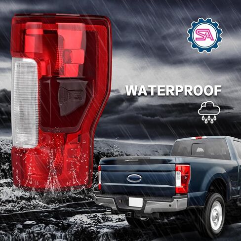 مصابيح خلفية LED متوافقة مع 2017 2018 2019 Ford F250 F350 Super Duty مع بقعة عمياء استبدال FO2800262 KC3Z13405B (LED مع نقطة عمياء، جانب السائق الأيسر) in Kuwait