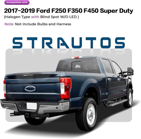مصابيح خلفية LED متوافقة مع 2017 2018 2019 Ford F250 F350 Super Duty مع بقعة عمياء استبدال FO2800262 KC3Z13405B (LED مع نقطة عمياء، جانب السائق الأيسر) in Kuwait