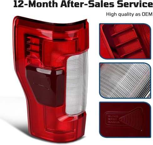مصابيح خلفية LED متوافقة مع 2017 2018 2019 Ford F250 F350 Super Duty مع بقعة عمياء استبدال FO2800262 KC3Z13405B (LED مع نقطة عمياء، جانب السائق الأيسر) in Kuwait