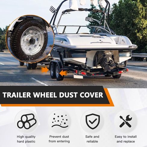 جديد 2 حزمة 81143 Vortex Hub غطاء غبار بديل لـ Dexter Vortex وللقوارب والمقطورة ومجموعات المحور الأخرى مع حلقة دائرية in Kuwait