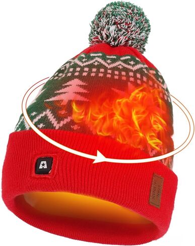 ARRIS Heated Beanie Hat with 3 Heating, Soft Knit Electric WinteHat for Skiing Hunting in Saudi Arabia