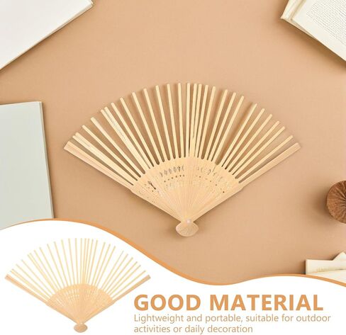 Cabilock 3pcs Folding Fan Frame: Foldable Ribs DIY Japanese Hand Fan Unfinished Blank Frame Spines for DIY Craft Kit Accessory Beige in Saudi Arabia