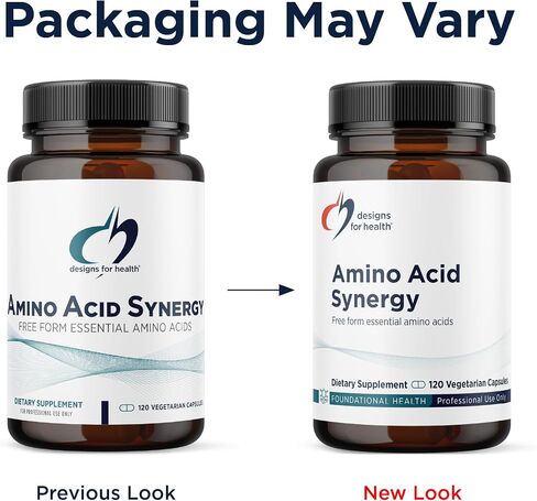 Designs for Health Amino Acid Synergy - Vegetarian Essential Amino Acids Supplement with BCAAs, Alpha-Ketoglutarate, Methionine + B6 (P-5-P) - Support for Athletes + Muscles (120 Capsules) in Saudi Arabia