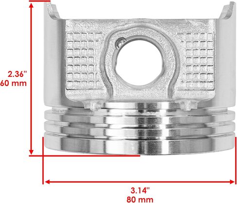 Caltric 2 Cast Aluminium Cylinder Piston Kit Compatible with Polaris Ranger Xp 700 Efi 2005-2008 in Saudi Arabia