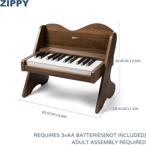 ZIPPY Kids Piano Keyboard, 25 Keys Digital Piano for Kids, Volume Adjustable, Mini Music Educational Instrument Toy, Wood Toy for Toddlers Girls Boys (Red) in Saudi Arabia